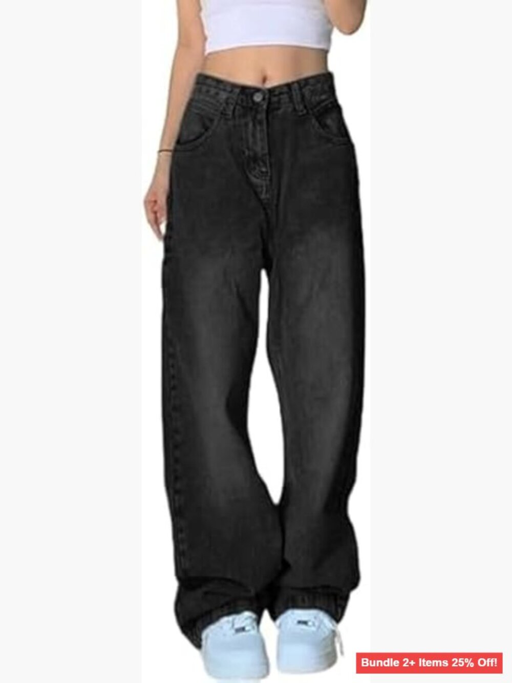 Wide Leg High Waisted Jeans Distressed Y2K Trendy Baggy Fit
